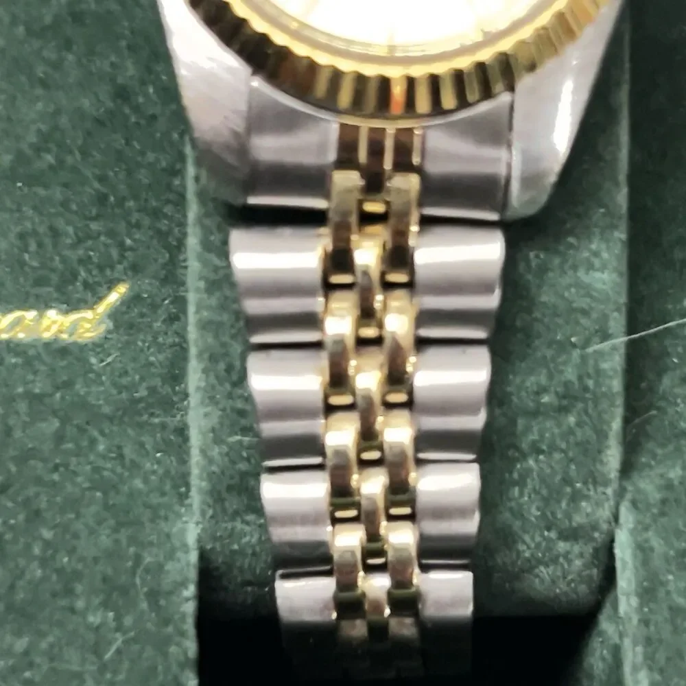 Vintage Dufonte Lucien Piccard Womens Quartz Watch Gold/Silver Tone NIB w/ COA